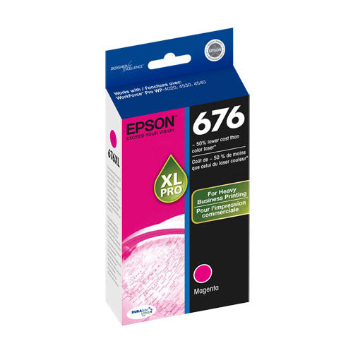 OEM Epson 676XL (T676XL320) Magenta Ink Cartridge (1,200 Pages)