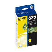 OEM Epson 676XL (T676XL420) Yellow Ink Cartridge (1,200 Pages)