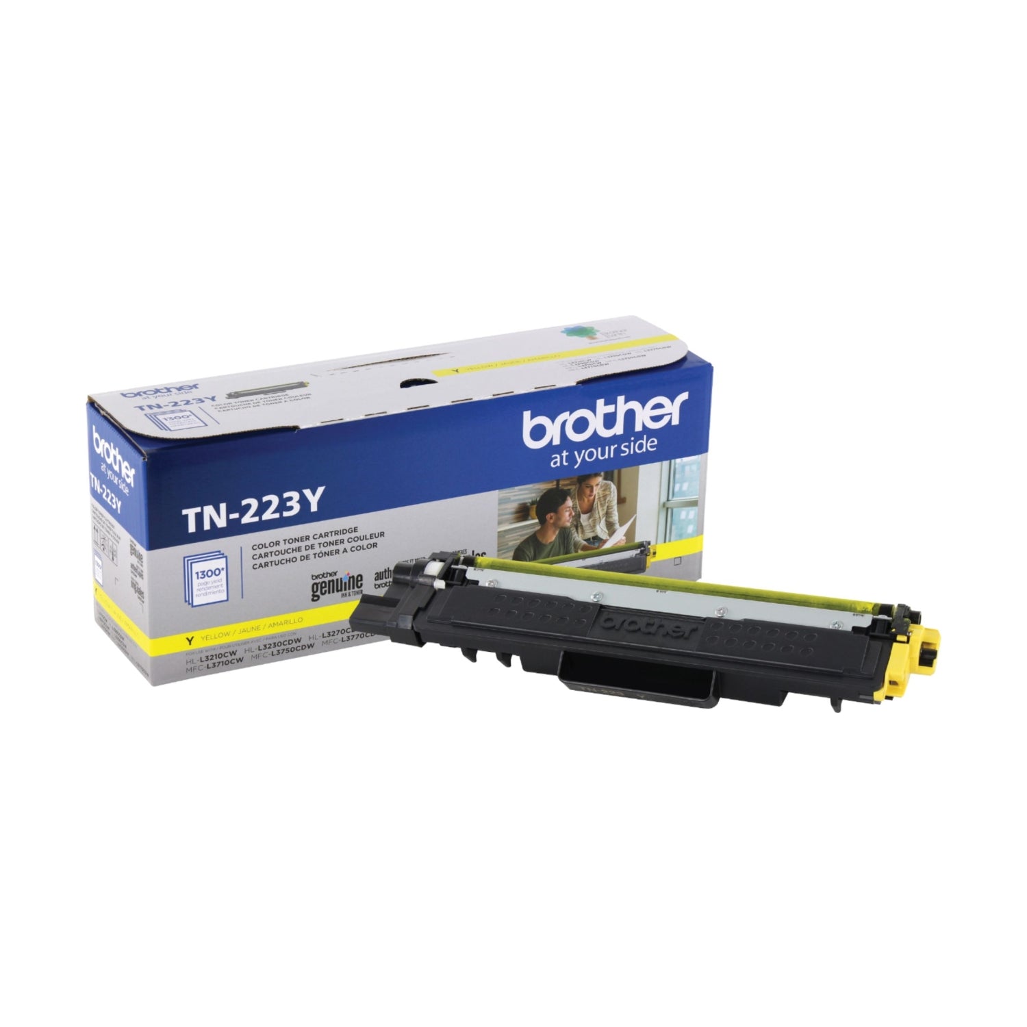 OEM Brother TN-223Y Yellow Toner Cartridge (1,300 Pages)