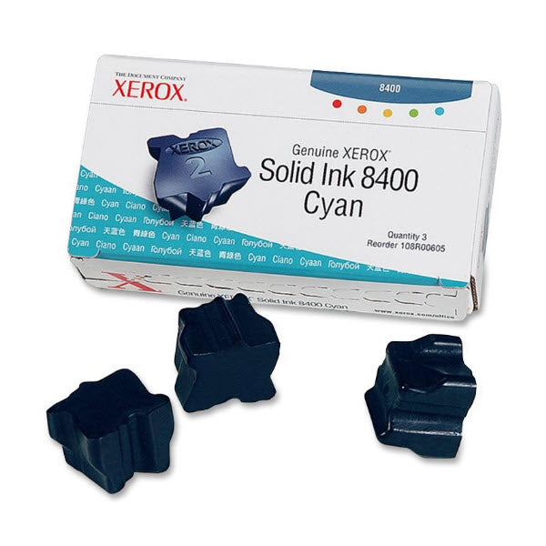 OEM Xerox 108R00605 Cyan Solid Ink (3 Sticks, 3,400 Pages)