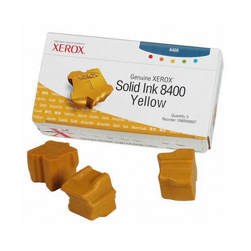 OEM Xerox 108R00607 Yellow Solid Ink ColorStix (3 Sticks, 3,400 Pages)