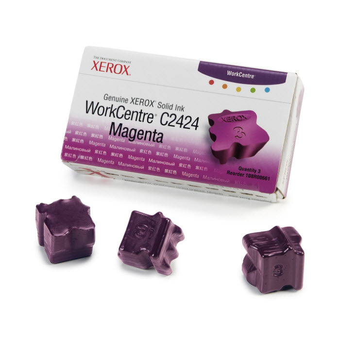 OEM Xerox 108R00661 Magenta Solid Ink ColorStix (3 Sticks, 3,400 Pages)