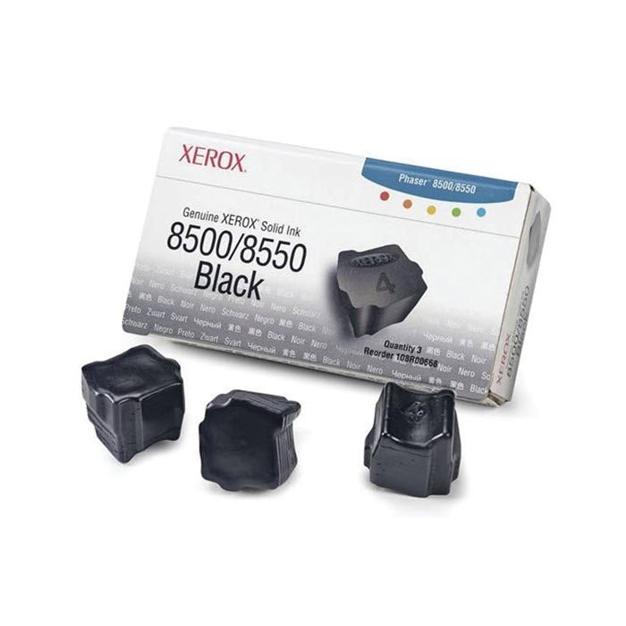 OEM Xerox 108R00668 Black Solid Ink ColorStix (3 Sticks, 3,000 Pages)