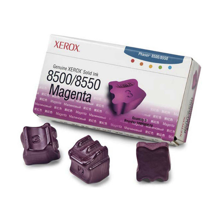 OEM Xerox 108R00670 Magenta Solid Ink ColorStix (3 Sticks)