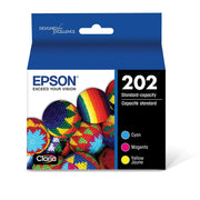 OEM Epson 202 Color Ink Cartridges (Cyan, Magenta, Yellow) 3-Pack