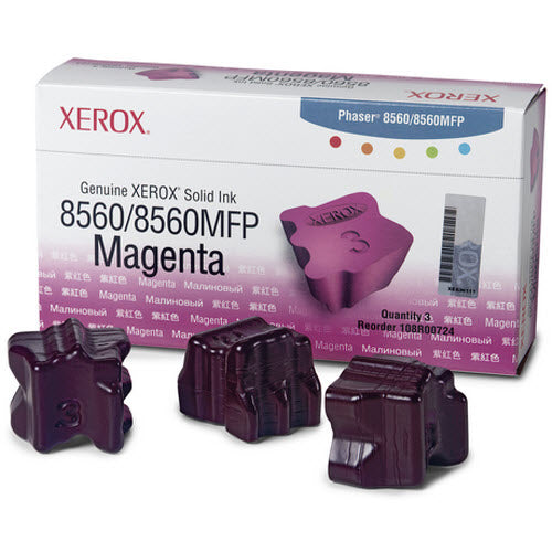 OEM Xerox 108R00724 Magenta Solid Ink ColorStix (3 Pack) (3,400 Pages)