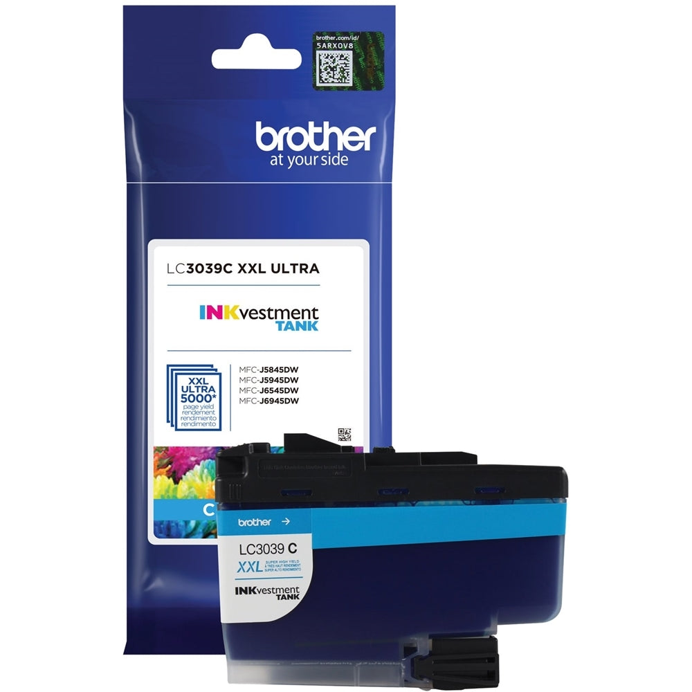 OEM Brother LC3039C Ultra High Yield Cyan Ink Cartridge (5,000 Pages)