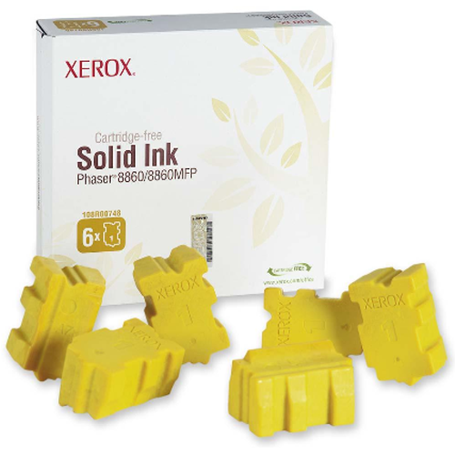 OEM Xerox 108R00748 Yellow Solid Ink ColorStix (6 Pack) (14,000 Pages)