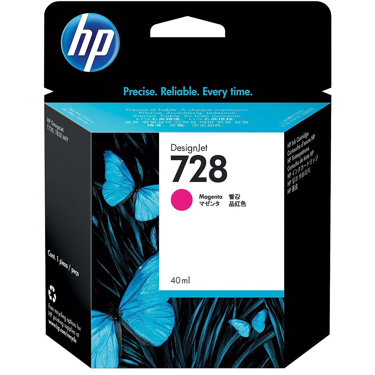 OEM HP 728 40ml Magenta Ink Cartridge