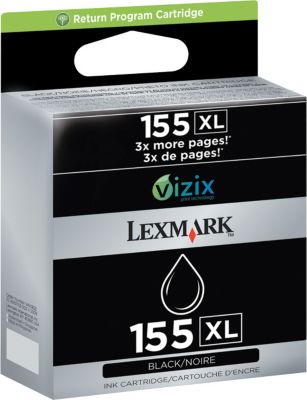 OEM Lexmark Vizix 14N1619 (#155XL) High Yield Black Ink Cartridge
