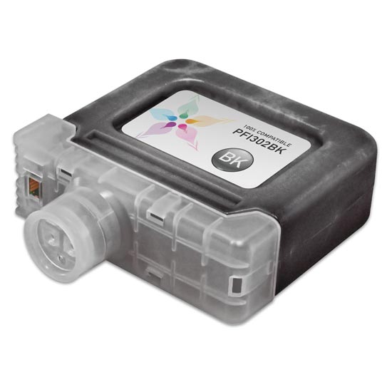 Compatible Canon PFI-302BK Black Ink Cartridge