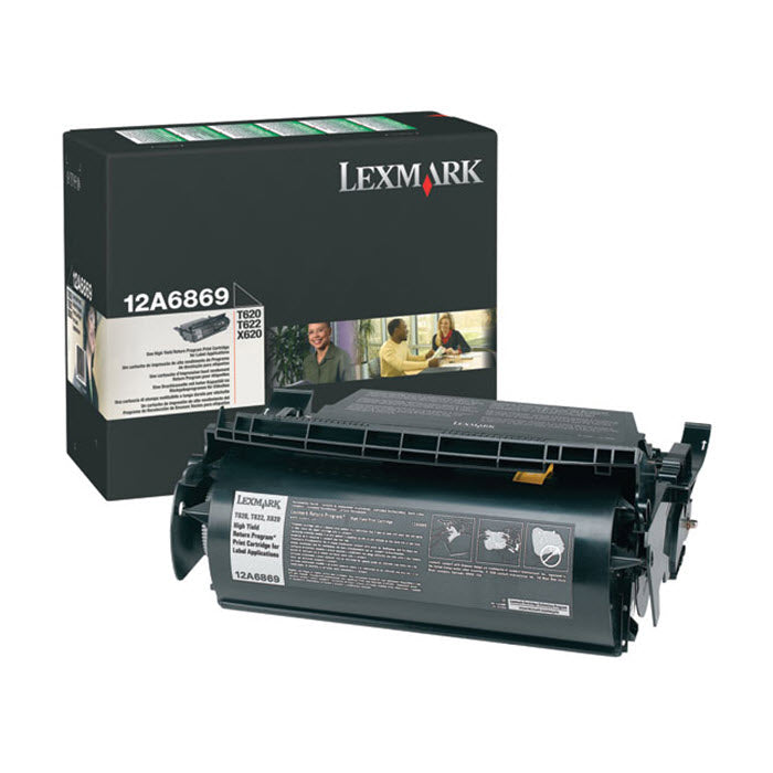 OEM Lexmark 12A6869 High-Yield Black Laser Toner Cartridge (30,000 Pages)