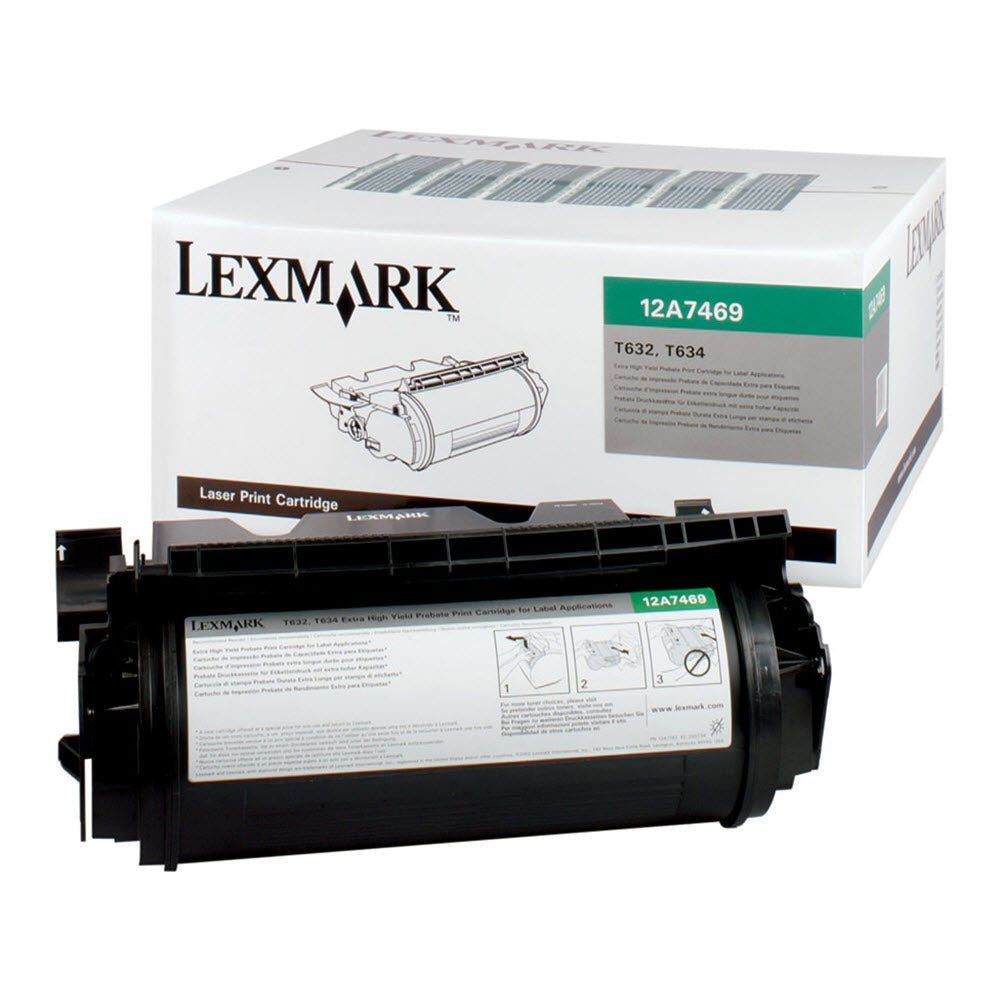OEM Lexmark 12A7469 Black Laser Toner Cartridge (32,000 Pages)