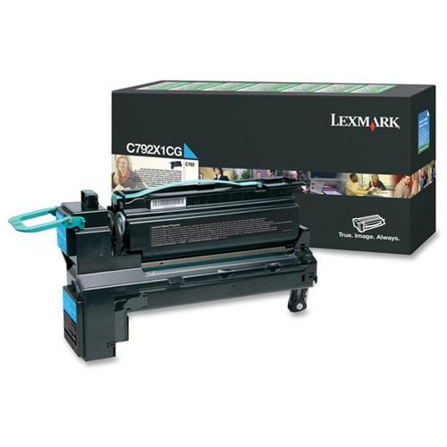 OEM Lexmark C792X1CG Cyan Laser Toner Cartridge (20,000 Pages)