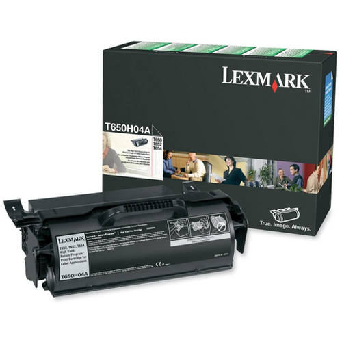 OEM Lexmark T650H04A High Yield Black Laser Toner Cartridge (25,000 Pages)
