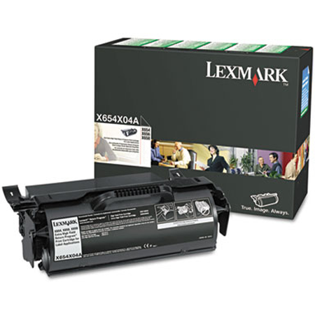 OEM Lexmark X654X04A Extra High Yield Black Laser Toner Cartridge (36,000 Pages)