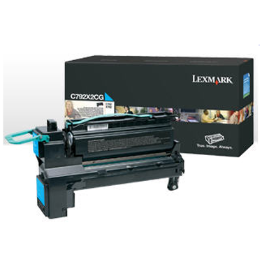 OEM Lexmark X792X2CG Extra High Yield Cyan Laser Toner Cartridge (20,000 Pages)