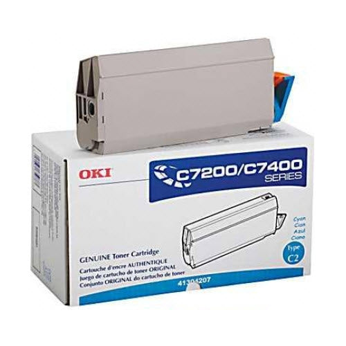 OEM Okidata 41304207 Cyan Laser Toner Cartridge (10,000 Pages)