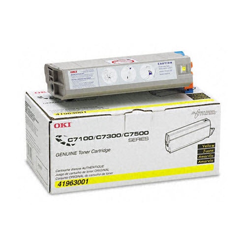 OEM Okidata 41963001 Yellow Laser Toner Cartridge (10,000 Pages)