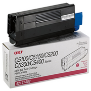 OEM Okidata 42127402 High Yield Magenta Laser Toner Cartridge (5,000 Pages)