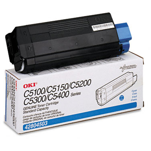 OEM Okidata 42804503 Cyan Laser Toner Cartridge (3,000 Pages)