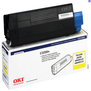 OEM Okidata 43034801 Type C6 Yellow Toner Cartridge (1,500 Pages)