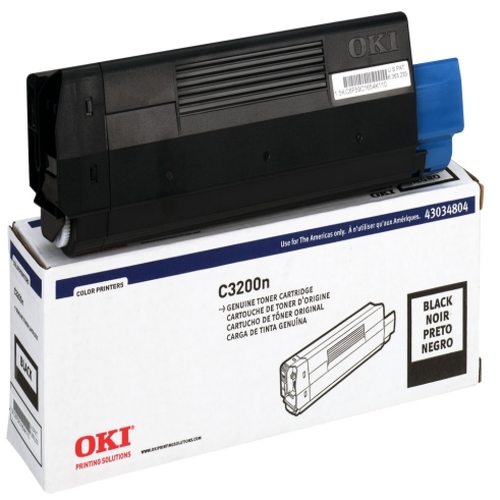 OEM Okidata 43034804 Type C6 Black Toner Cartridge (1,500 Pages)
