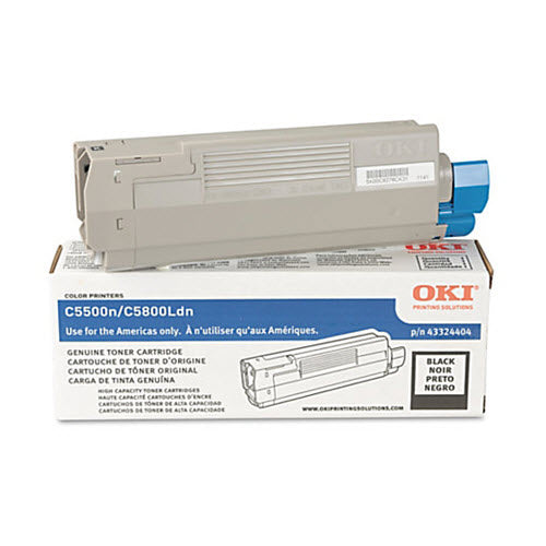 OEM Okidata 43324404 Black Laser Toner Cartridge (5,000 Pages)