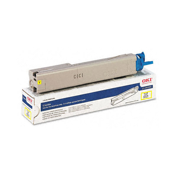 OEM Okidata 43459301 High Yield Yellow Laser Toner Cartridge (2,000 Pages)