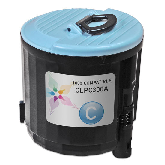 Compatible Samsung CLP-C300A Cyan Laser Toner Cartridge (1,000 Pages)