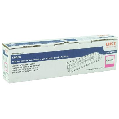 OEM Okidata 43487734 Magenta Laser Toner Cartridge (6,000 Pages)