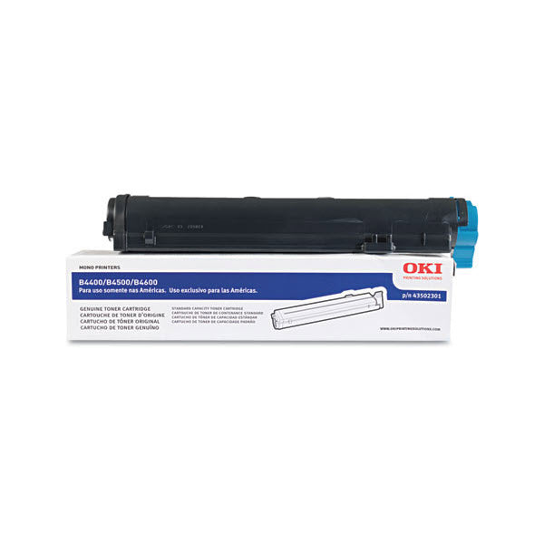OEM Okidata 43502301 (Type 9) Black Laser Toner Cartridge (3,000 Pages)