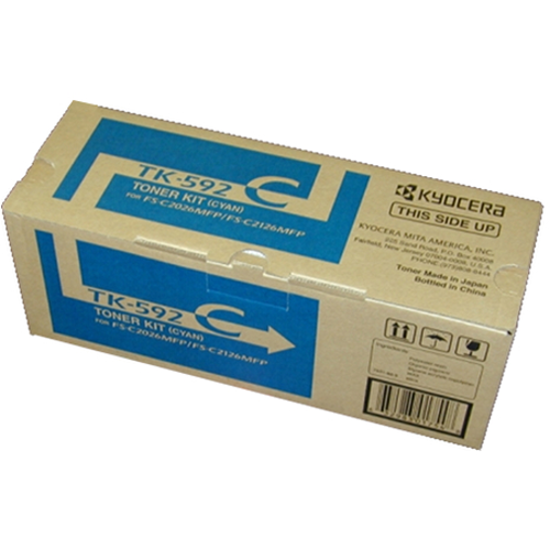 OEM Kyocera Mita TK-592C Cyan Laser Toner Cartridge (5,000 Pages)