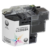 Compatible Brother LC20EBK Super High Yield Black Ink Cartridge (2,400 Pages)