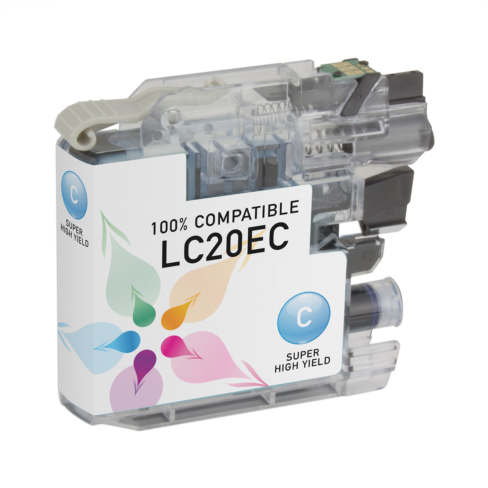 Compatible Brother LC20EC Super High Yield Cyan Ink Cartridge (1,200 Pages)