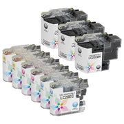 Set of 9 Compatible Brother LC20E Ink Cartridges (3 Black, 2 Cyan, 2 Magenta, 2 Yellow)