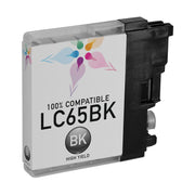 Compatible Brother LC65BK Black High Yield Ink Cartridge (900 Pages)