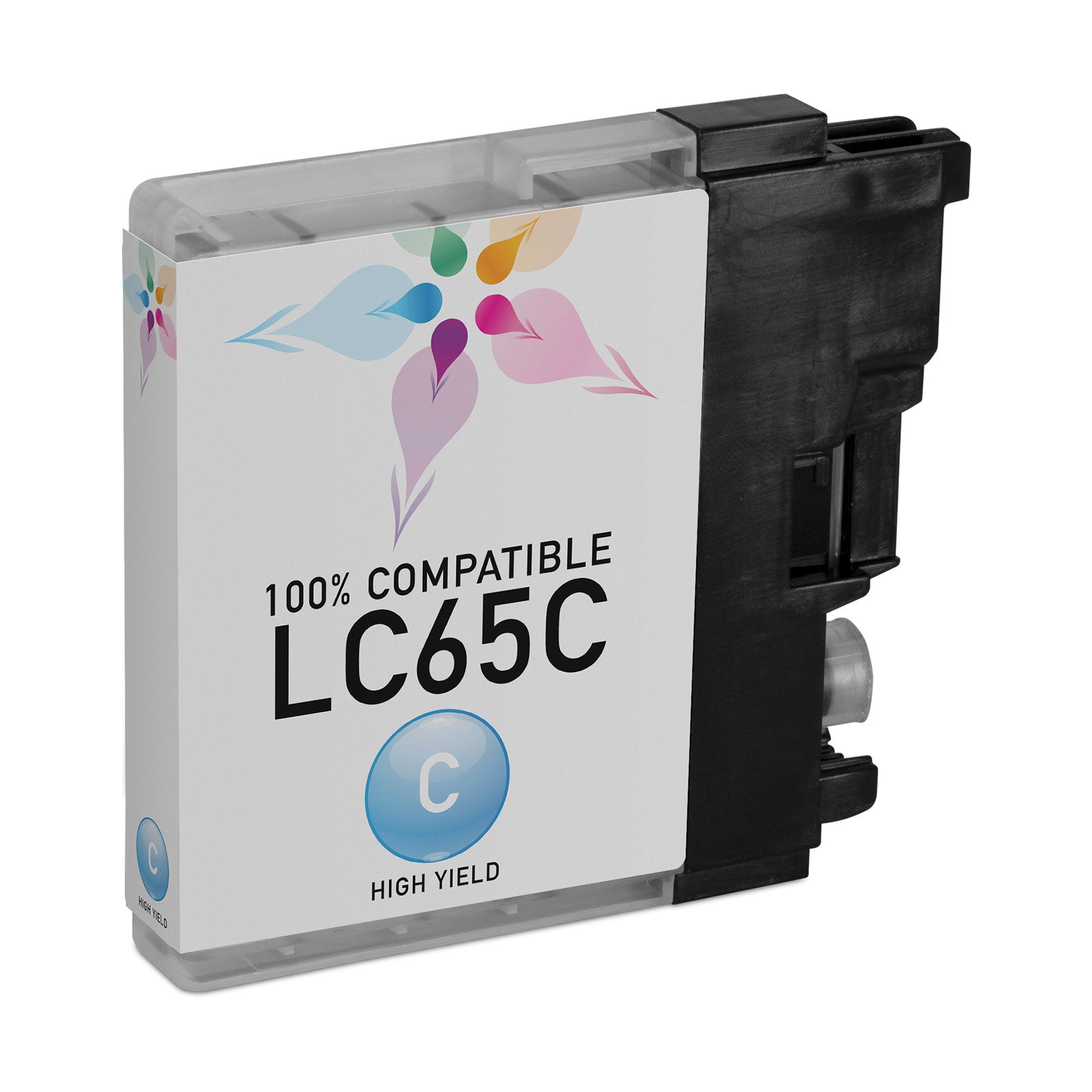Compatible Brother LC65C High Yield Cyan Ink Cartridge (750 Pages)