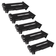 Set of 5 Compatible Brother TN880 Super High Yield Black Toner Cartridges (12,000 Pages)