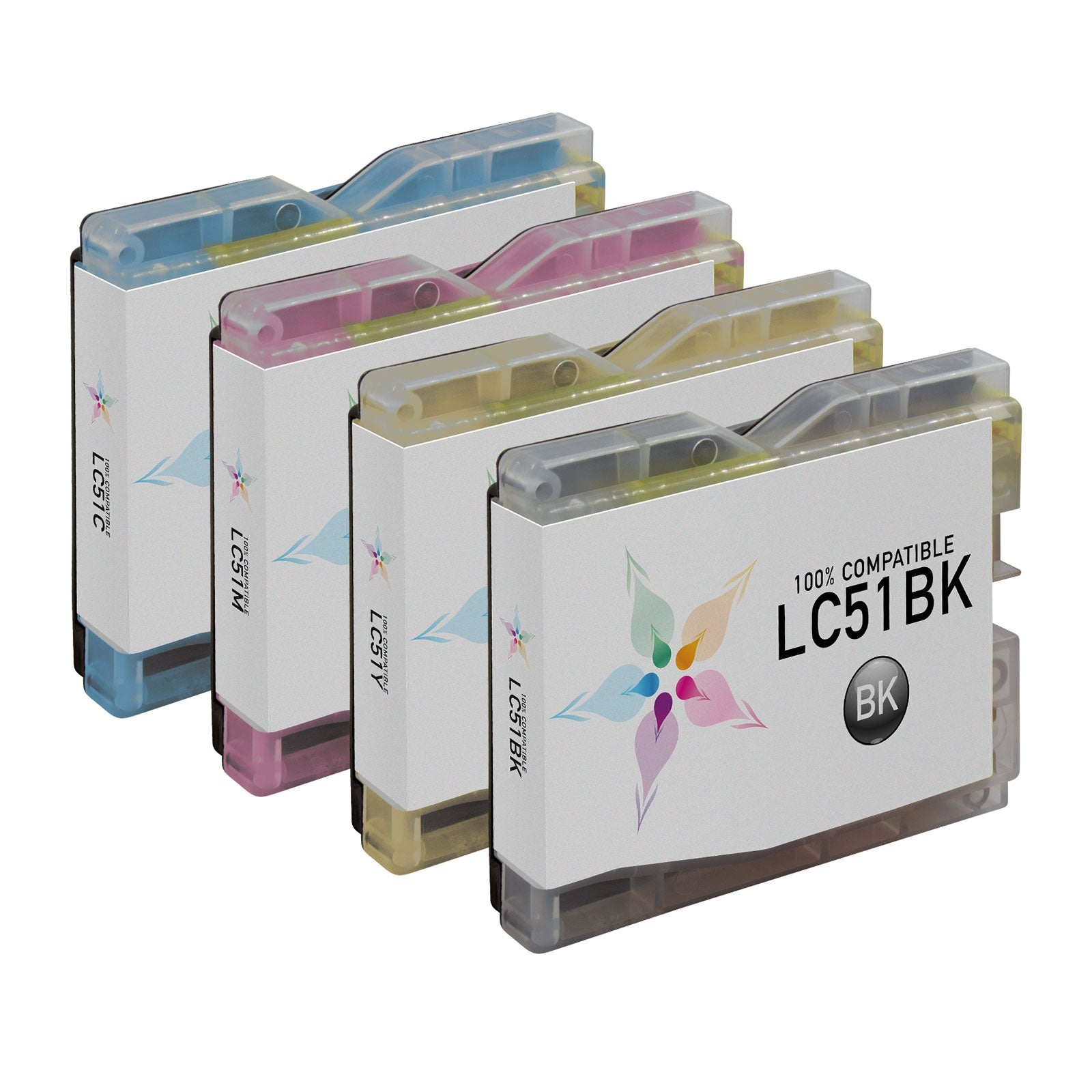 Set of 4 Compatible Brother LC51 Multi Ink Cartridge