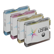 Set of 4 Compatible Brother LC51 Multi Ink Cartridge