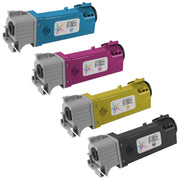 Compatible Set of 4 High Yield Toners for Dell 2130cn and 2135cn (Black, Cyan, Magenta, Yellow) (5,000 Pages)