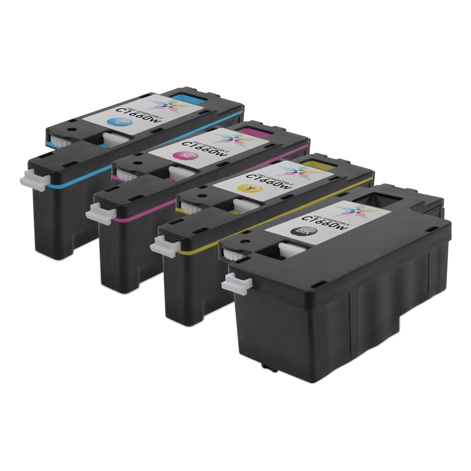 Compatible Set of 4 Dell 332-0399, 332-0400, 332-0401, 332-0402 Multi Toner Cartridges (2,250 Pages)