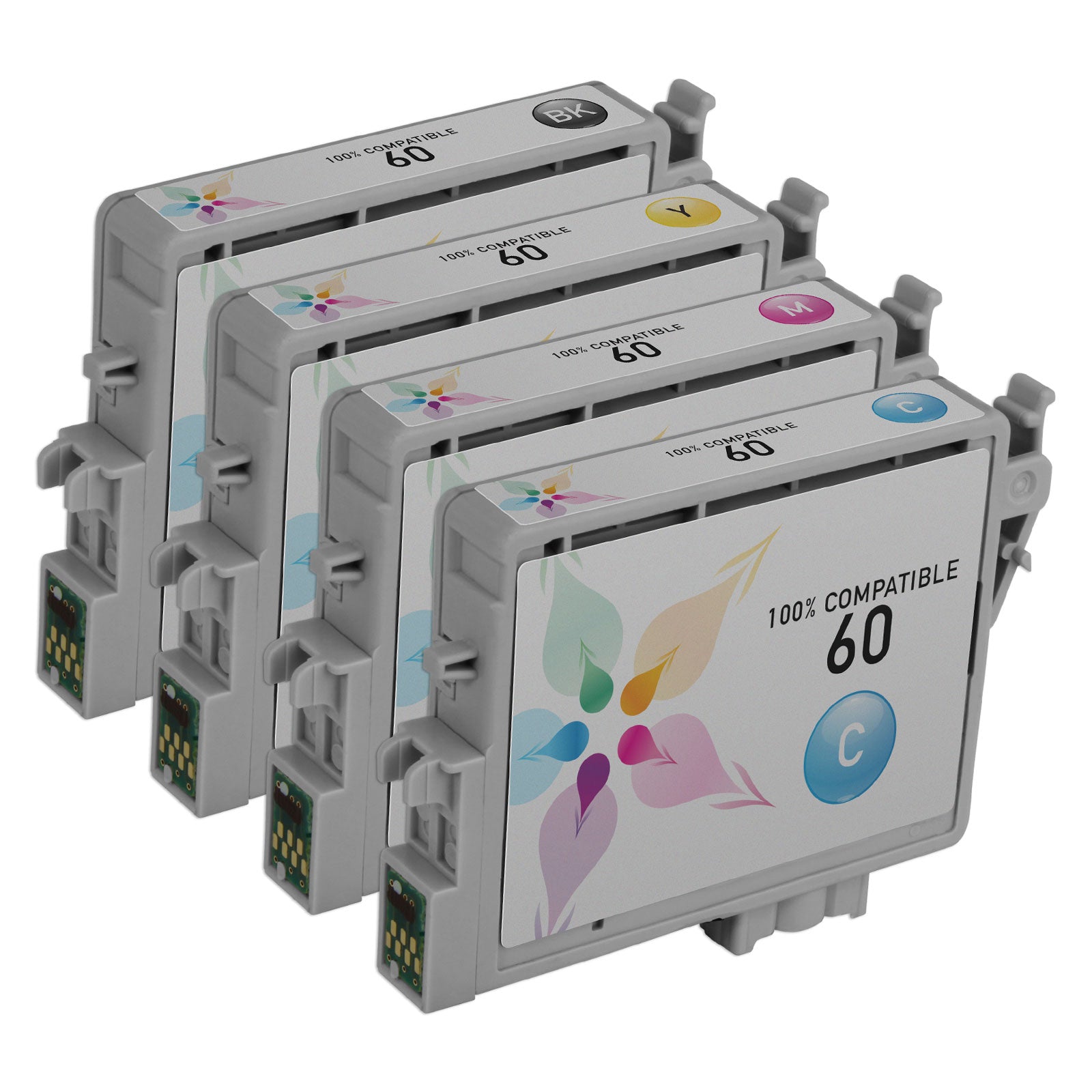 Set of 4 Remanufactured Epson T060 Ink Cartridge (Multi Color)
