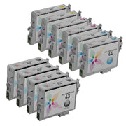 Set of 10 Remanufactured Epson T043120, T044220, T044320, T044420 Ink Cartridges (Multi)