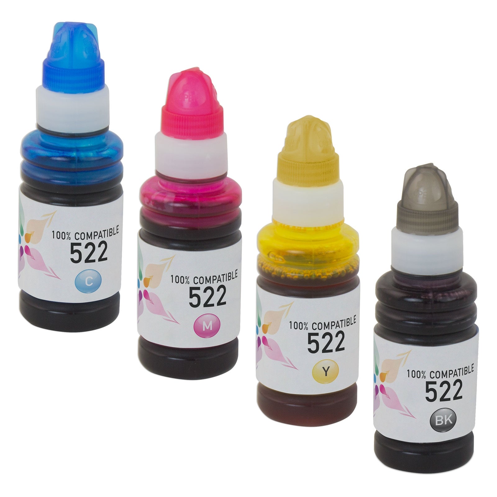 Set of 4 Compatible Epson T522 Ultra High Yield Ink Cartridges