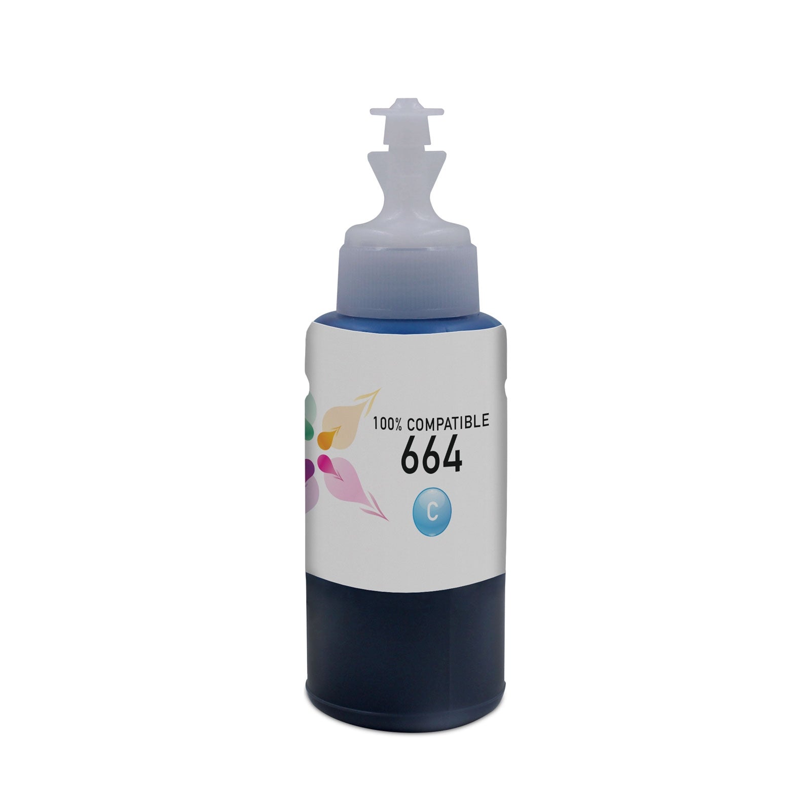 Compatible Epson T664220 Cyan Ink Bottle (6,500 Pages)