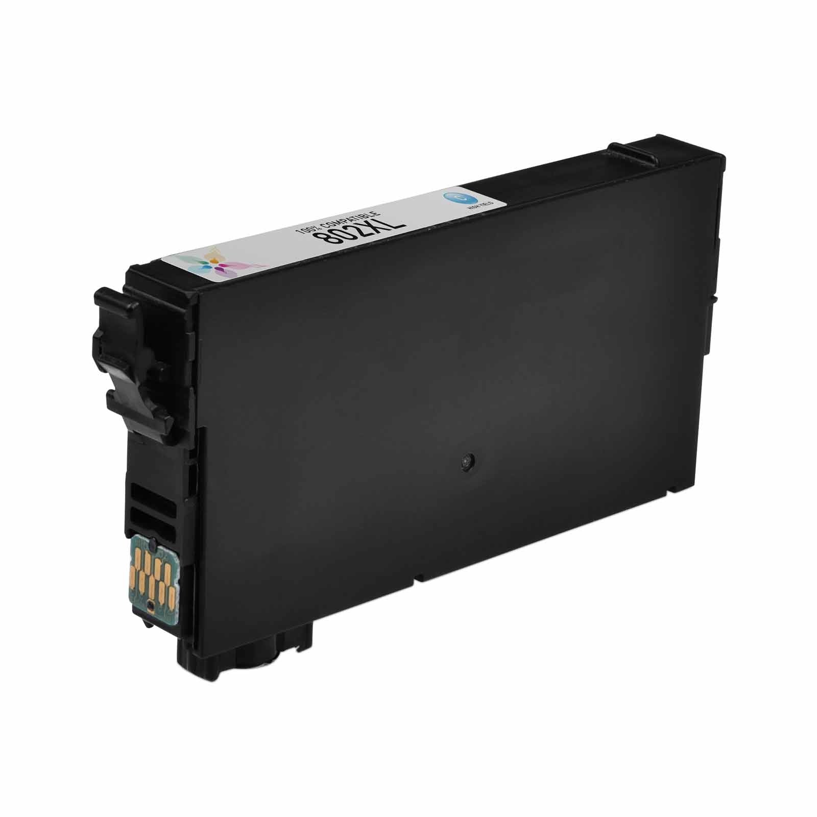 Remanufactured Epson T802XL220 Cyan Ink Cartridge (1,900 Pages)