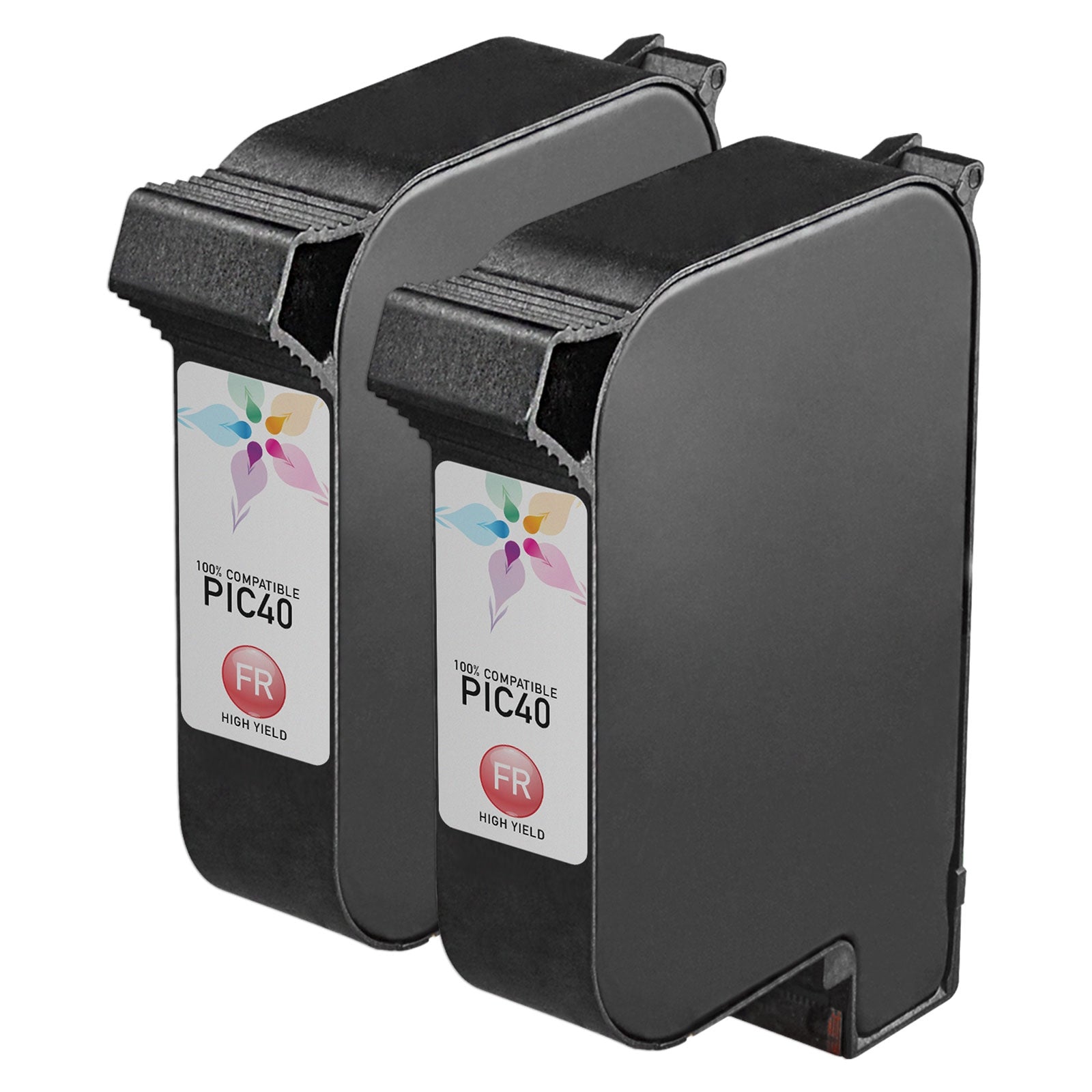 Remanufactured FP PostBase PIC40 High Yield Fluorescent Red Inkjet Cartridge 2 Pack (18,000 Pages)