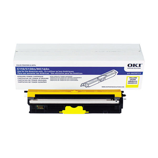 OEM Okidata 44250713 Yellow Toner Cartridge (2,500 Pages)